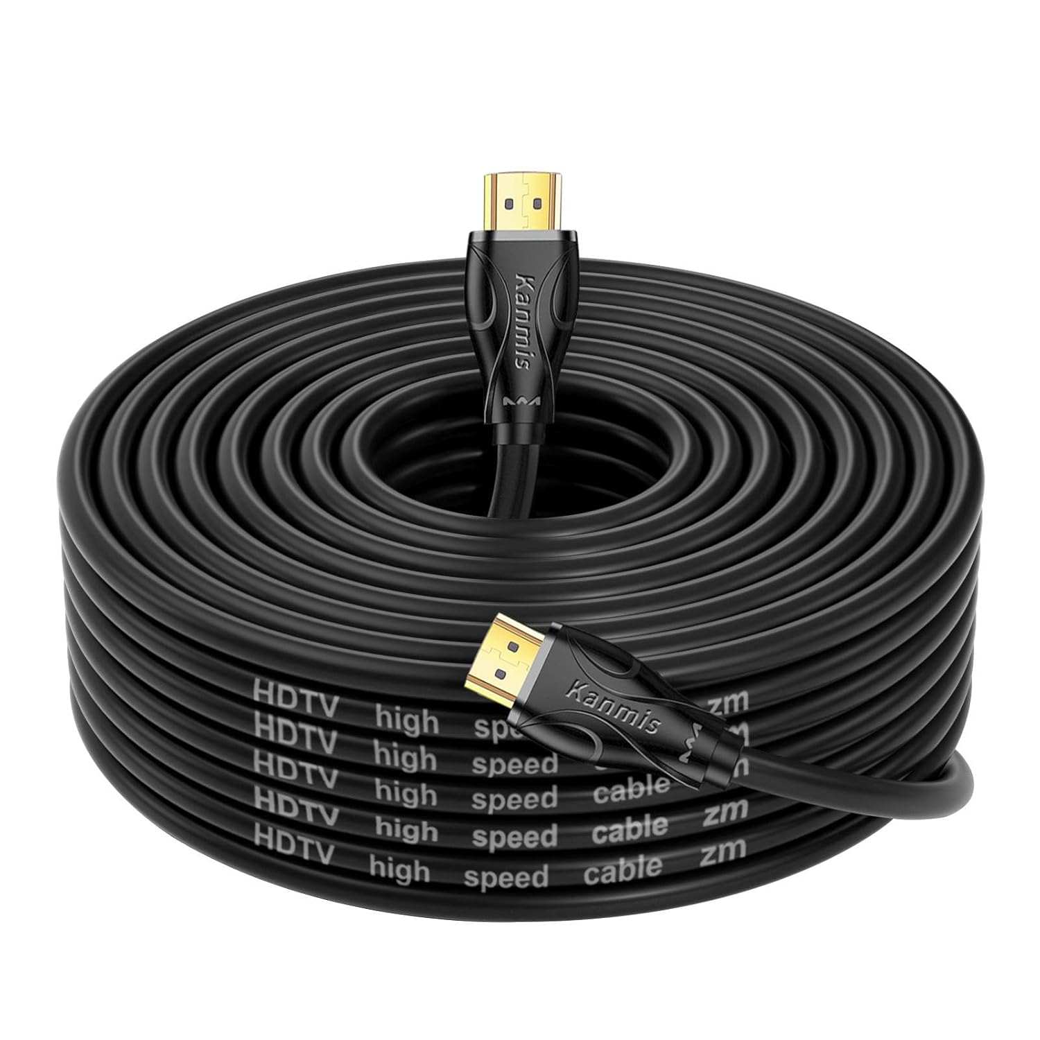 4K HDMI Cable 50ft, High Speed Hdmi 2.0 Cables &4K@60Hz 2K 1080P, Ultra High Speed Gold Plated Connectors hdmi Cord, Compatible with PlayStation Arc PS3 PS4 PC HDTV-0