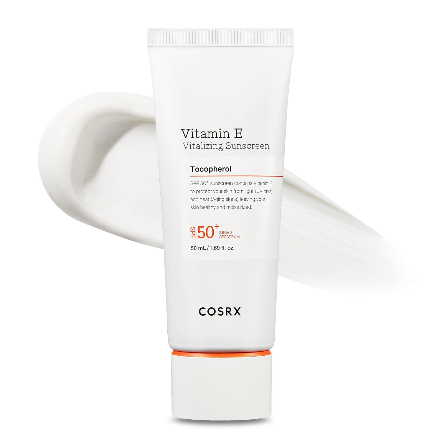 COSRX Daily SPF 50 Vitamin E Vitalizing Sunscreen, UVA/UVB Protection, Lightweight, No White Cast, Semi Matte Finish, Sebum Balancing, Korean Skincare-0