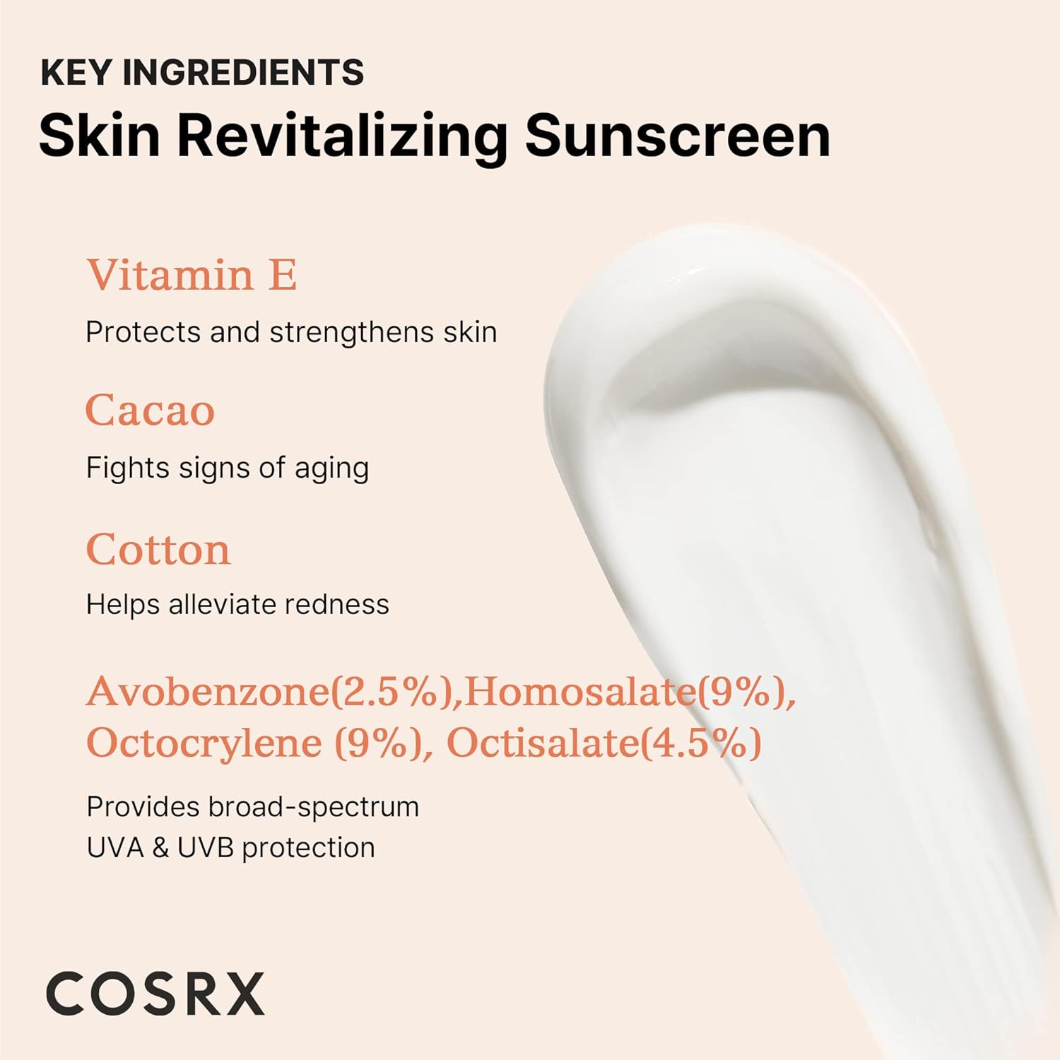 COSRX Daily SPF 50 Vitamin E Vitalizing Sunscreen, UVA/UVB Protection, Lightweight, No White Cast, Semi Matte Finish, Sebum Balancing, Korean Skincare-3