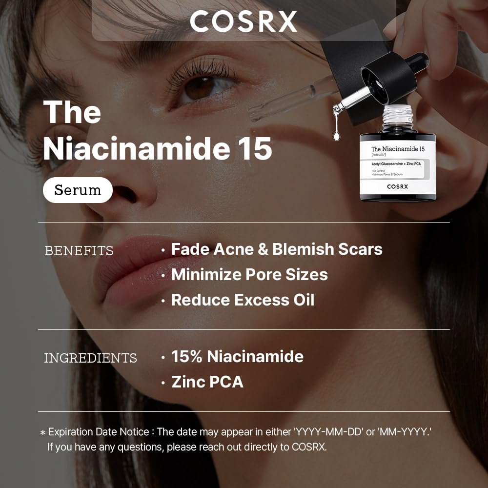 COSRX 15% Niacinamide Face Serum, 0.67 fl oz, Pore Minimizer Serum for Face, Even Skin Tone, Korean Skin Care-1