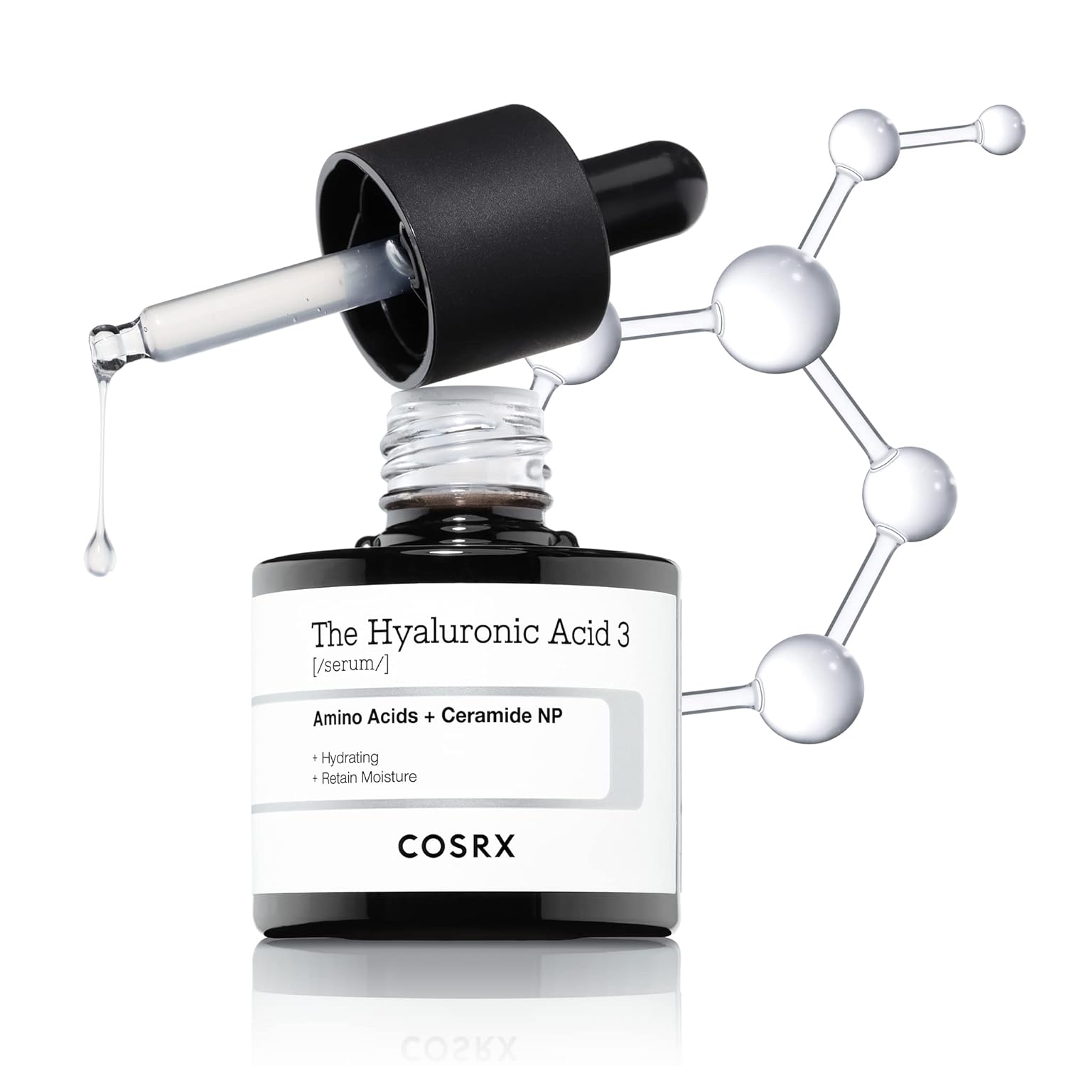 COSRX Pure Sodium Hyaluronic Acid 3% Serum, Hydration & Moisture Boosting Facial Serum for Fine Lines & Wrinkles, Plump & Repair Dry Skin, 0.67fl.oz/20ml, No Artificial Fragrance, Korean Skin Care-0