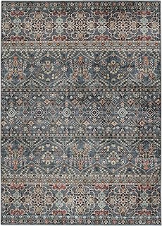 Linon Home Decor Products The Anywhere Washable Rug Jasper Teal & Ivory 3' X 5' Accent Rug