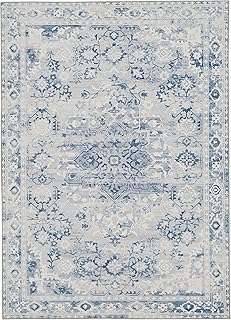 Linon Home Decor Products The Anywhere Washable Rug Klinch Grey & Ivory 5' X 7' Area Rug