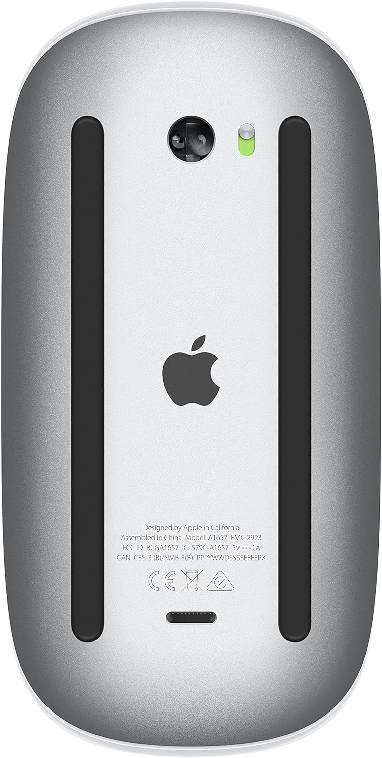 Apple Magic Mouse: Wireless, Bluetooth, Rechargeable. Works with Mac or iPad; Multi-Touch Surface - White-2