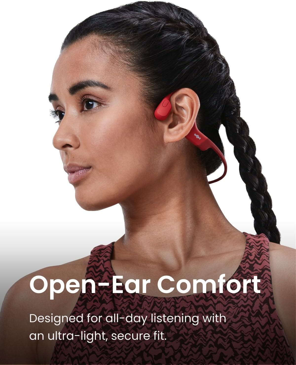 SHOKZ OpenRun (AfterShokz Aeropex) - Open-Ear Bluetooth Bone Conduction Sport Headphones - Sweat Resistant Wireless Earphones for Workouts and Running - Built-in Mic, with Headband-1