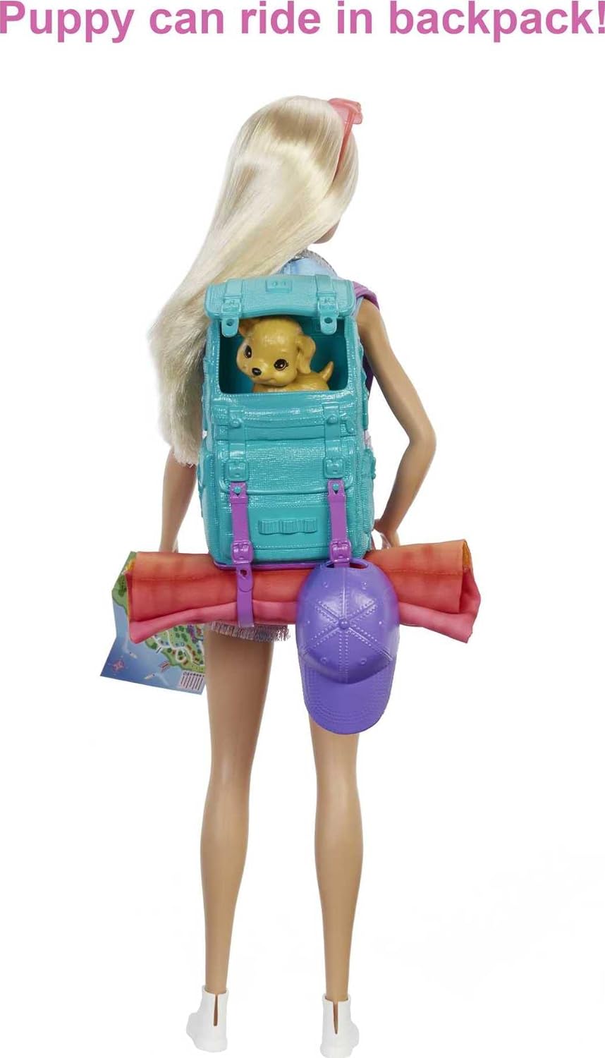 Barbie Doll & Accessories, It Takes Two Malibu Camping Playset with Doll, Pet Puppy & 10+ Accessories Including Sleeping Bag-5