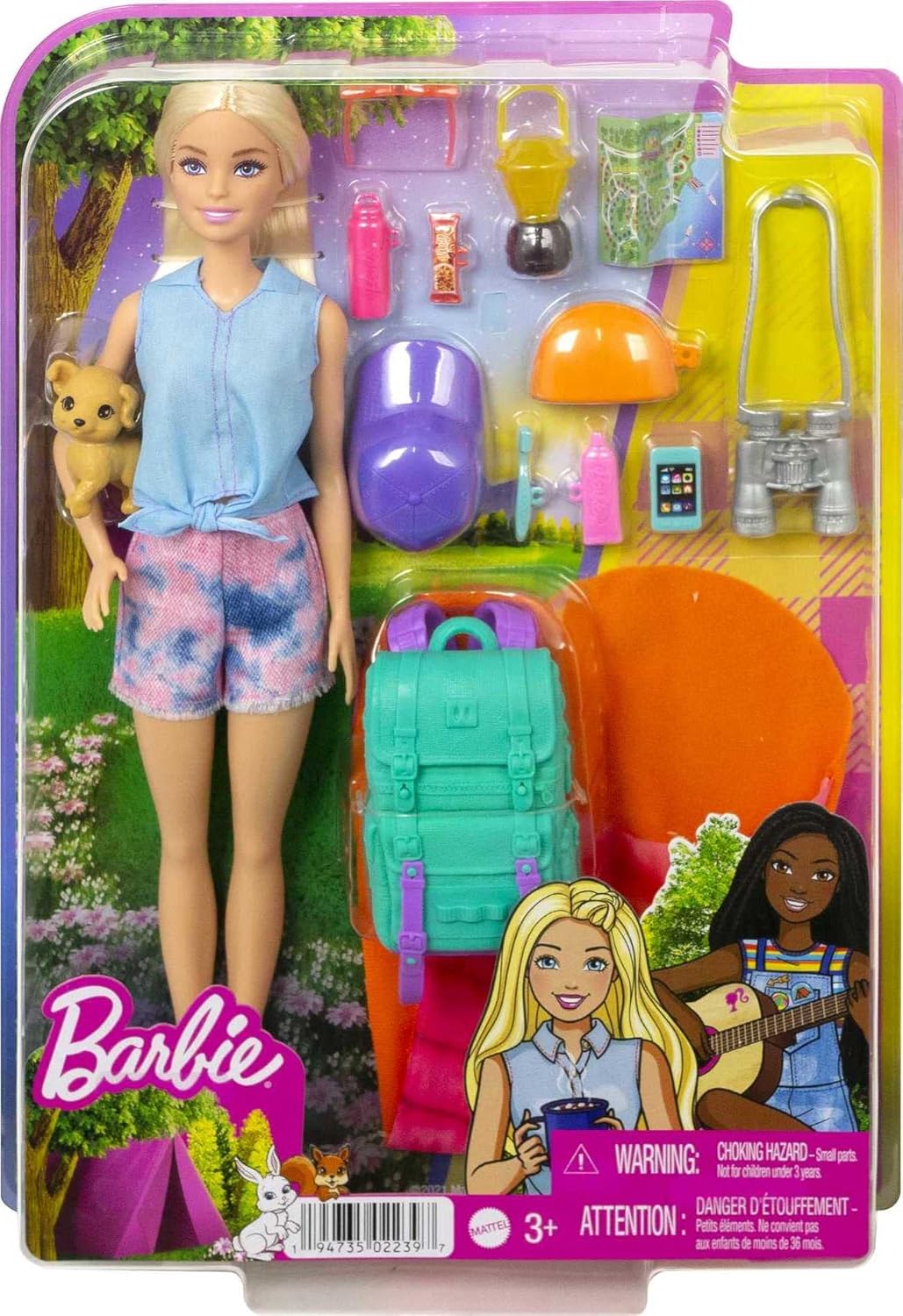 Barbie Doll & Accessories, It Takes Two Malibu Camping Playset with Doll, Pet Puppy & 10+ Accessories Including Sleeping Bag-6