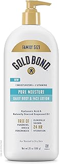 Gold Bond Pure Moisture Lotion, 20 oz., Ultra-lightweight Daily Body & Face Lotion