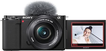 Sony Alpha ZV-E10 - APS-C Interchangeable Lens Mirrorless Vlog Camera Kit - Black