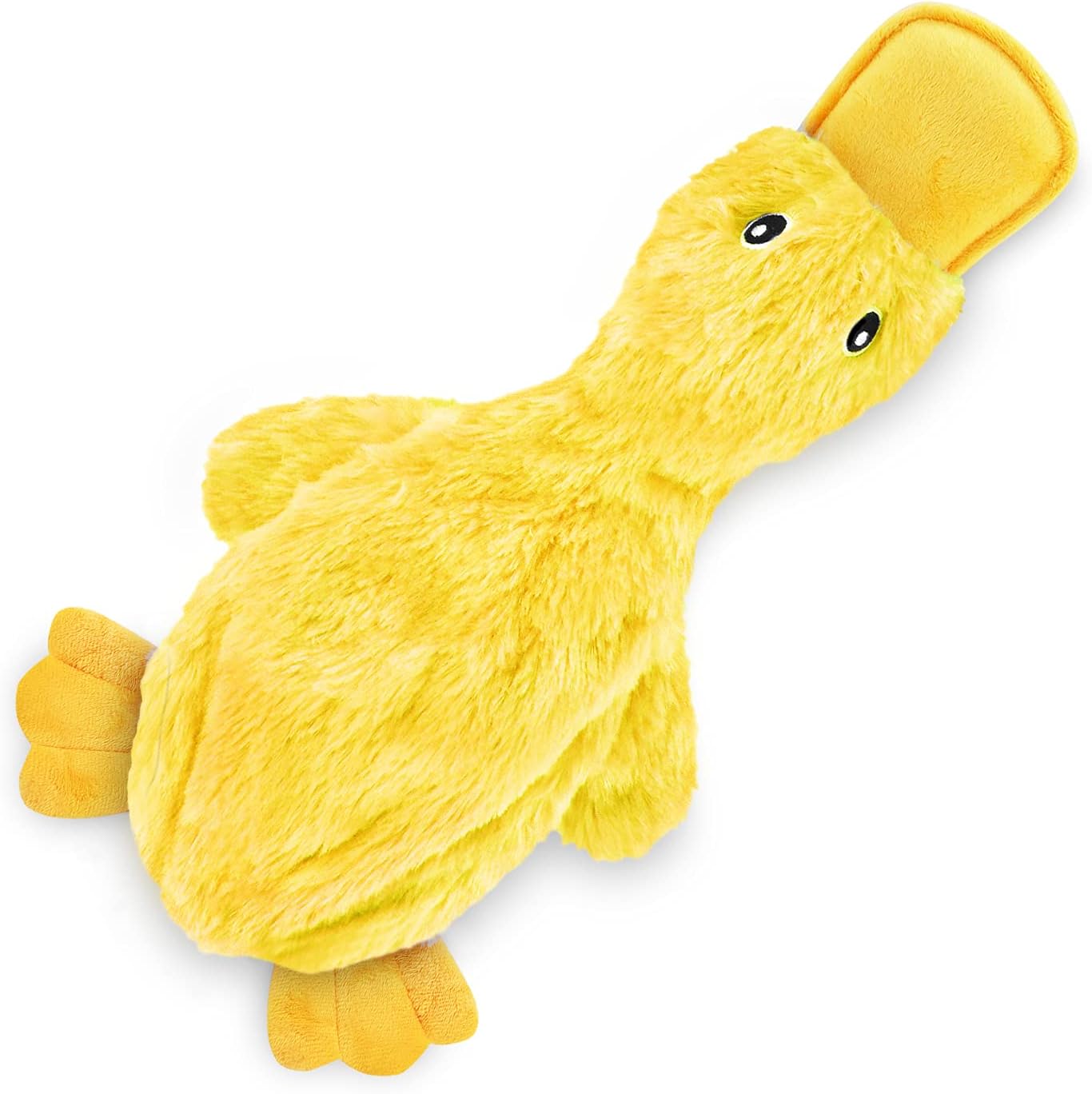 Best Pet Supplies Crinkle Dog Toy for Small, Medium, and Large Breeds, Cute No Stuffing Duck with Soft Squeaker, Fun for Indoor Puppies and Senior Pups, Plush No Mess Chew and Play - Yellow-0