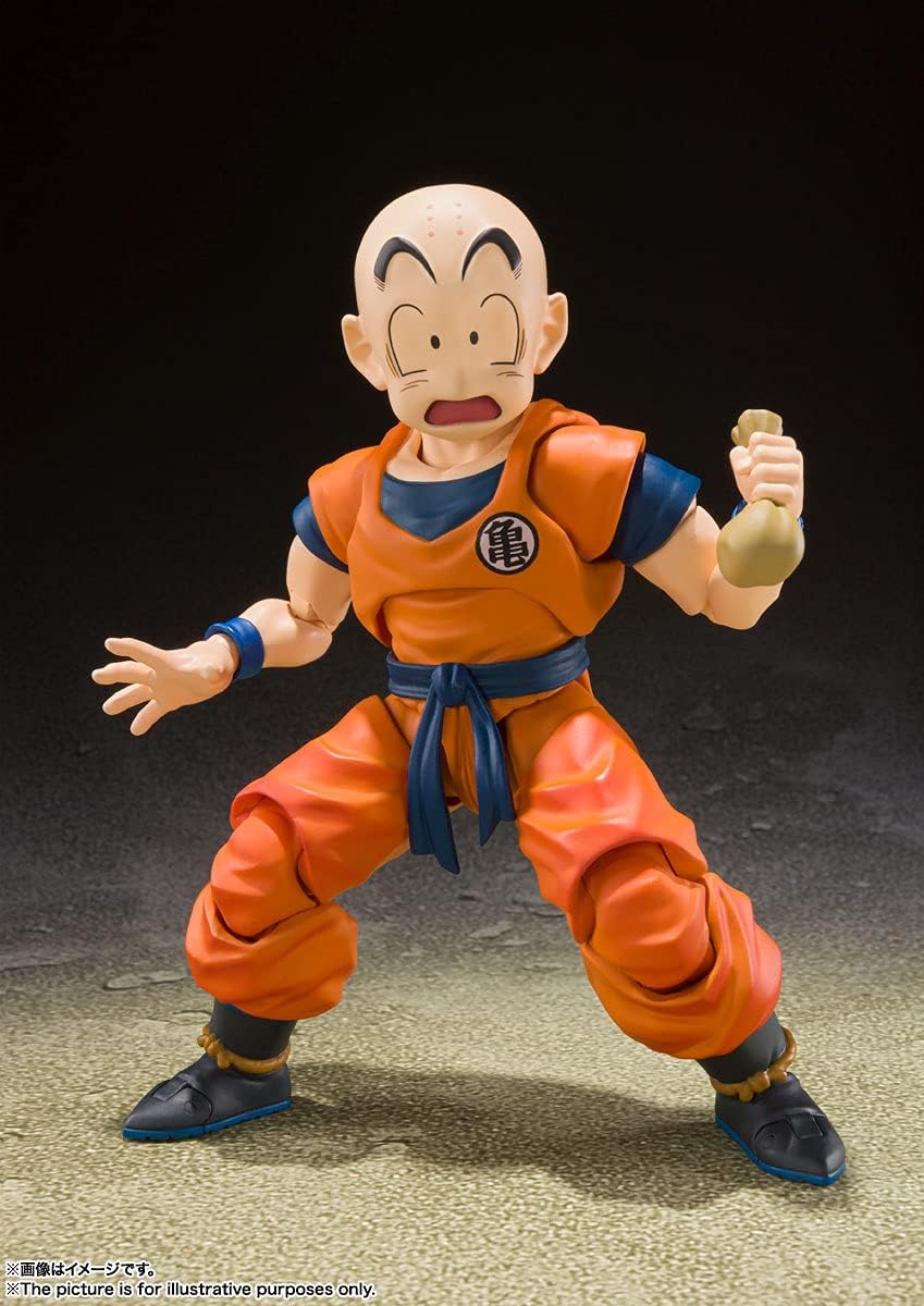 TAMASHII NATIONS - Dragon Ball Z - Krillin Earth's Strongest Man, Bandai Spirits S.H.Figuarts Action Figure-5