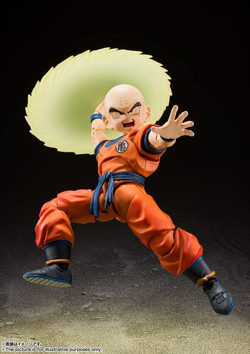 TAMASHII NATIONS - Dragon Ball Z - Krillin Earth's Strongest Man, Bandai Spirits S.H.Figuarts Action Figure-6