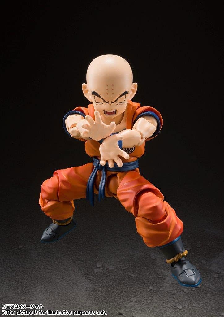 TAMASHII NATIONS - Dragon Ball Z - Krillin Earth's Strongest Man, Bandai Spirits S.H.Figuarts Action Figure-8