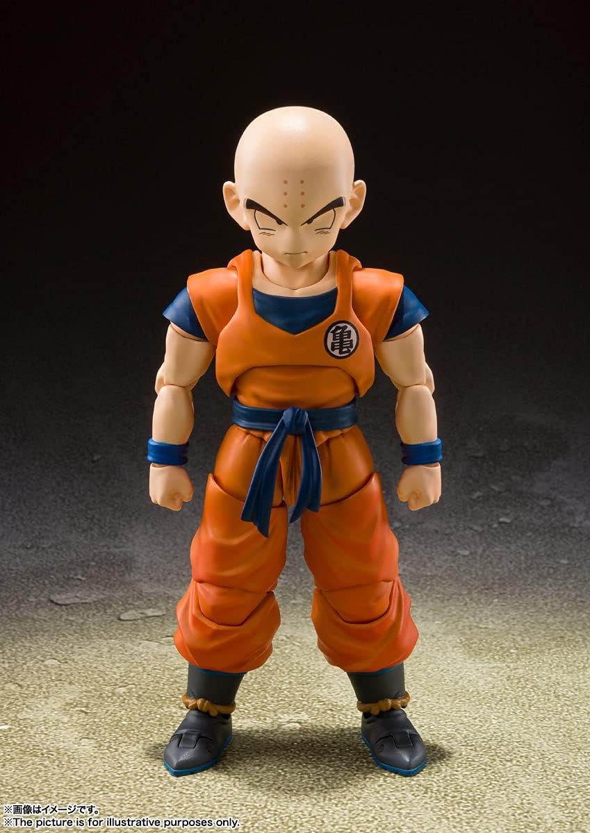 TAMASHII NATIONS - Dragon Ball Z - Krillin Earth's Strongest Man, Bandai Spirits S.H.Figuarts Action Figure-9