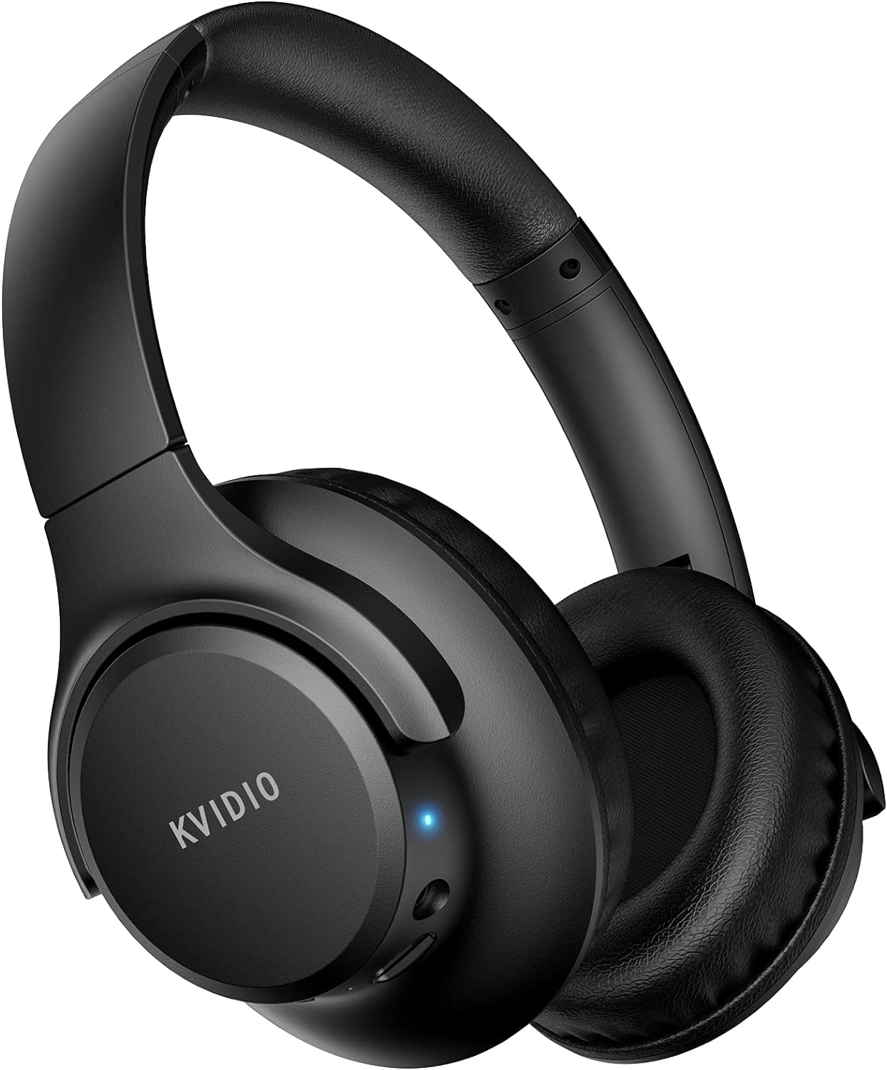 KVIDIO [Updated Bluetooth Headphones Over Ear, 65 Hours Playtime Wireless Headphones with Microphone,Foldable Lightweight Headset with Deep Bass,HiFi Stereo Sound for Travel Work Cellphone-0