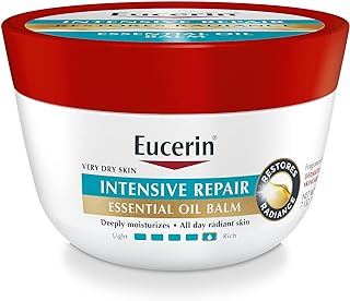 Eucerin Intensive Repair Essential Oil Balm, Body Balm for Very Dry Skin with Essential Oils for Skin, Shea Butter and Sunflower Oil, 7 Oz Jar