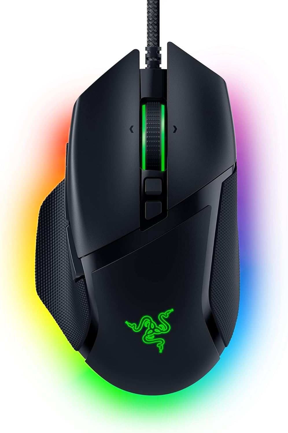 Razer Basilisk V3 Customizable Ergonomic Gaming Mouse: Fastest Gaming Mouse Switch - Chroma RGB Lighting - 26K DPI Optical Sensor - 11 Programmable Buttons - HyperScroll Tilt Wheel - Classic Black-0