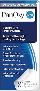 PanOxyl PM Overnight Spot Patches, Advanced Hydrocolloid Healing Technology, Fragrance Free, 80 Count