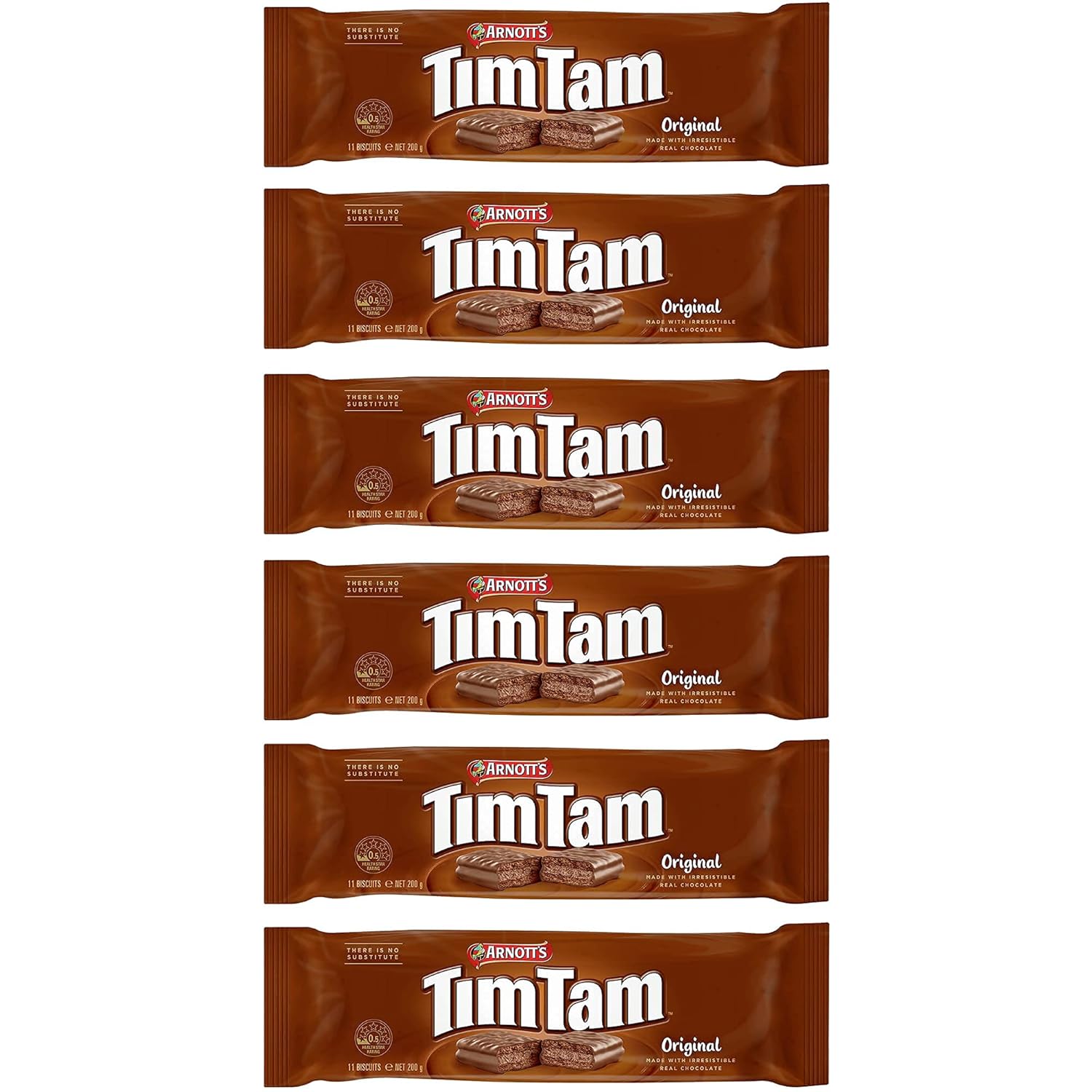 Tim Tam Cookies Arnotts - 6 Pack - Australian Original Chocolate Biscuits - 66 Biscuits Total-0