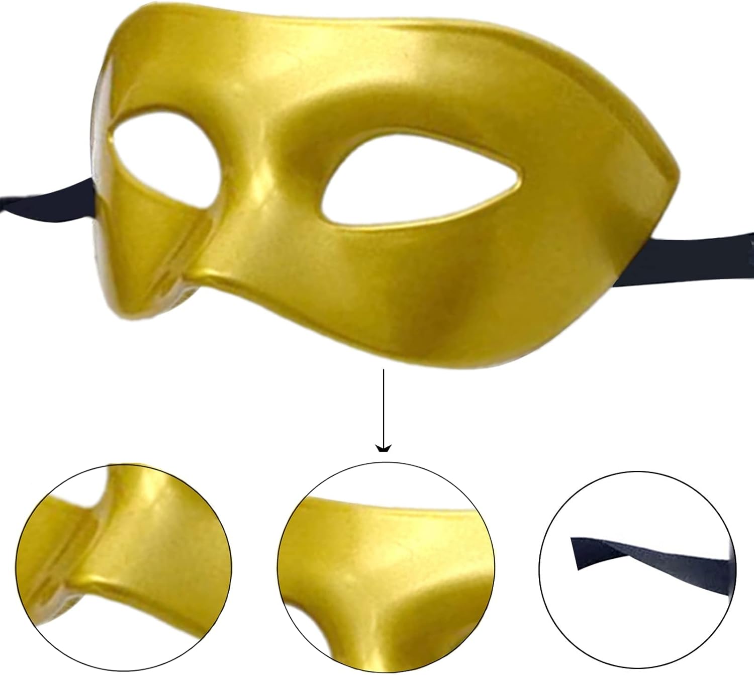 Masquerade Ball Mask for Men Women, Venetian Rome Half Face Eyes Masks Mardi Gras Themed Party Costume Cosplay Sets-4