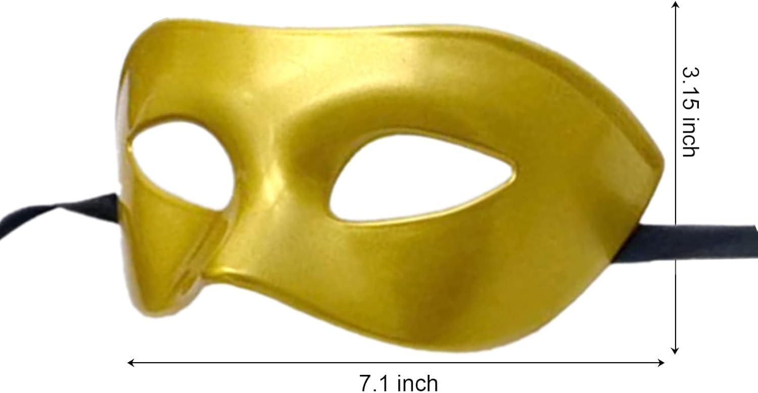 Masquerade Ball Mask for Men Women, Venetian Rome Half Face Eyes Masks Mardi Gras Themed Party Costume Cosplay Sets-5