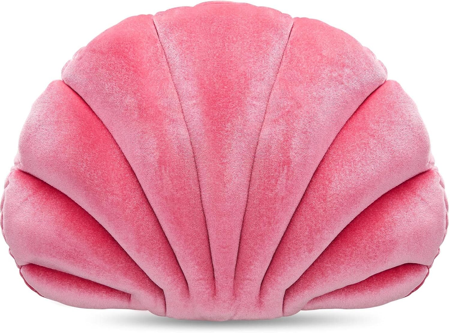 Marsui Pink Sea Princess Seashell Decorative Pillow, Preppy Room Decor Christmas Party Gift Soft Seashell Chair Cushion Cute Clam Throw Pillow for Sofa Bed Living Room(PP,13.4 x 9.8 in)-0