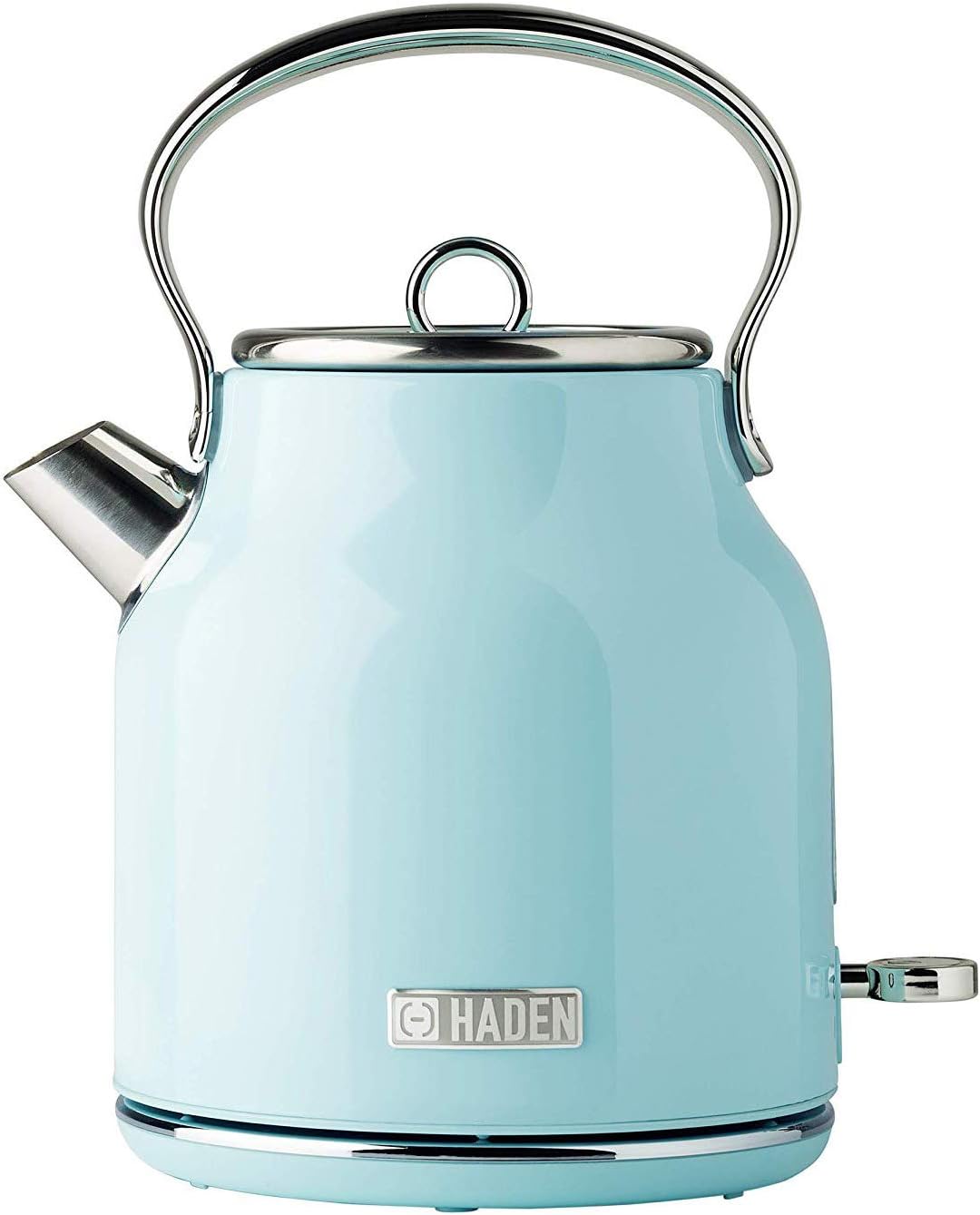 Haden Heritage 1.7 Liter Stainless Steel Electric Tea Kettle with Heritage 2 Slice Wide Slot Stainless Steel Bread Toaster, Turquoise-4