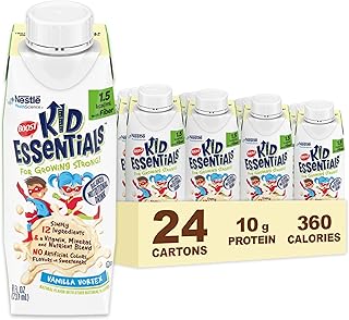 BOOST Kid Essentials 1.5 with Fiber, Vanilla Vortex , 8 fl oz (Pack of 24)