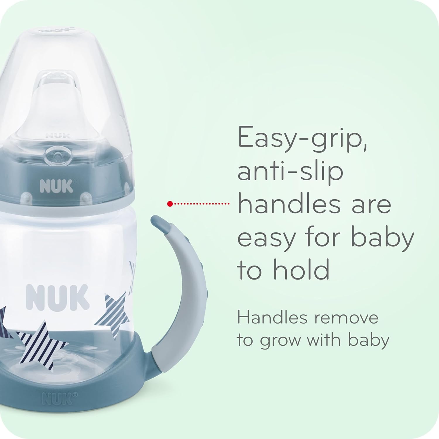 NUK Learner Cup, 10 oz, 2 Pack, 8+ Months﻿ – BPA Free, Spill Proof Sippy Cup-1