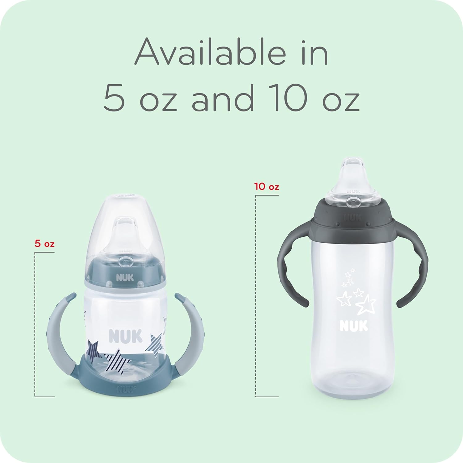 NUK Learner Cup, 10 oz, 2 Pack, 8+ Months﻿ – BPA Free, Spill Proof Sippy Cup-4