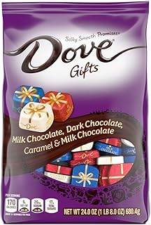 DOVE PROMISES Christmas Stocking Stuffer Milk, Dark & Caramel Chocolate Candy, 24 oz Bag