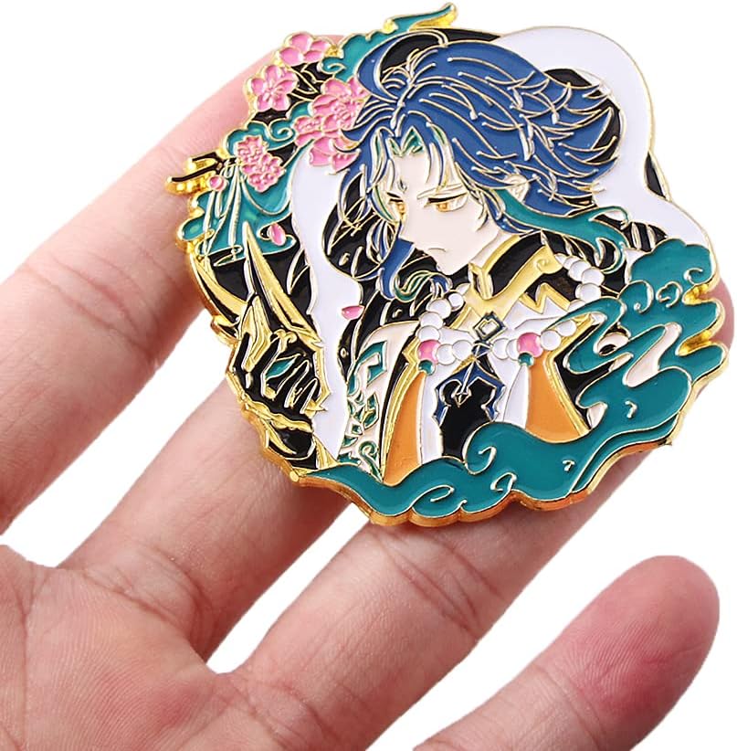 Genshin Impact Hutao Brooch Pin - Hutao Characters Cosplay Enamel Brooch Lapel Pin - Gift for Fans, Women and Girls-2