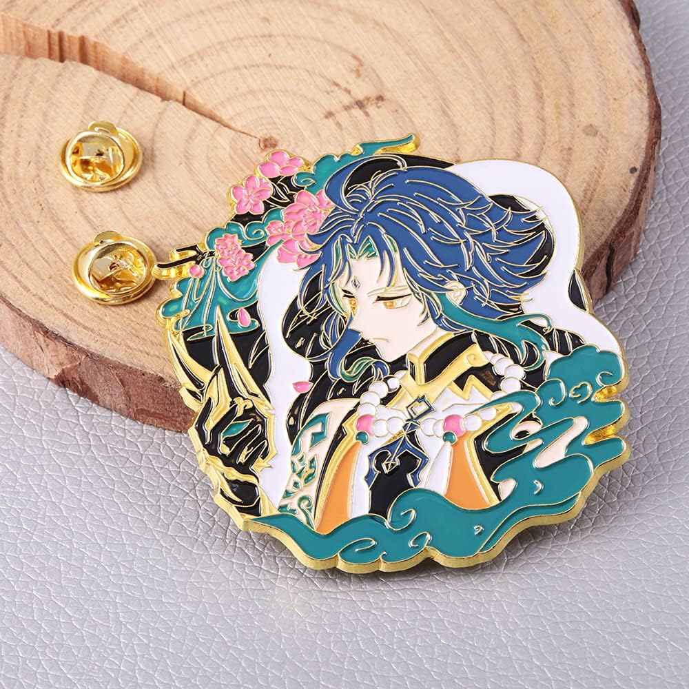 Genshin Impact Hutao Brooch Pin - Hutao Characters Cosplay Enamel Brooch Lapel Pin - Gift for Fans, Women and Girls-3