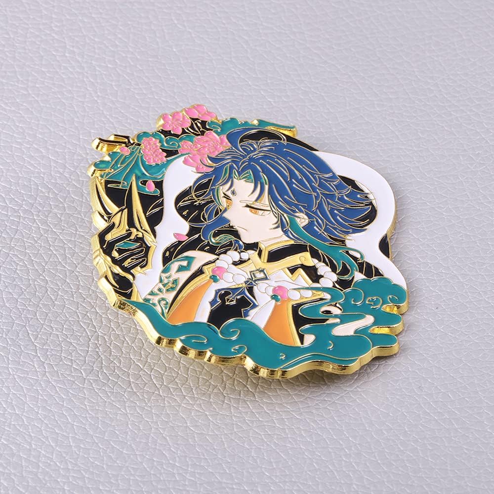 Genshin Impact Hutao Brooch Pin - Hutao Characters Cosplay Enamel Brooch Lapel Pin - Gift for Fans, Women and Girls-4