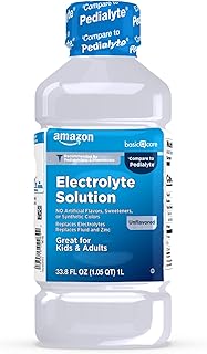 Amazon Basic Care Oral Electrolyte Solution, Unflavored, 33.8 fl oz (Pack of 1)