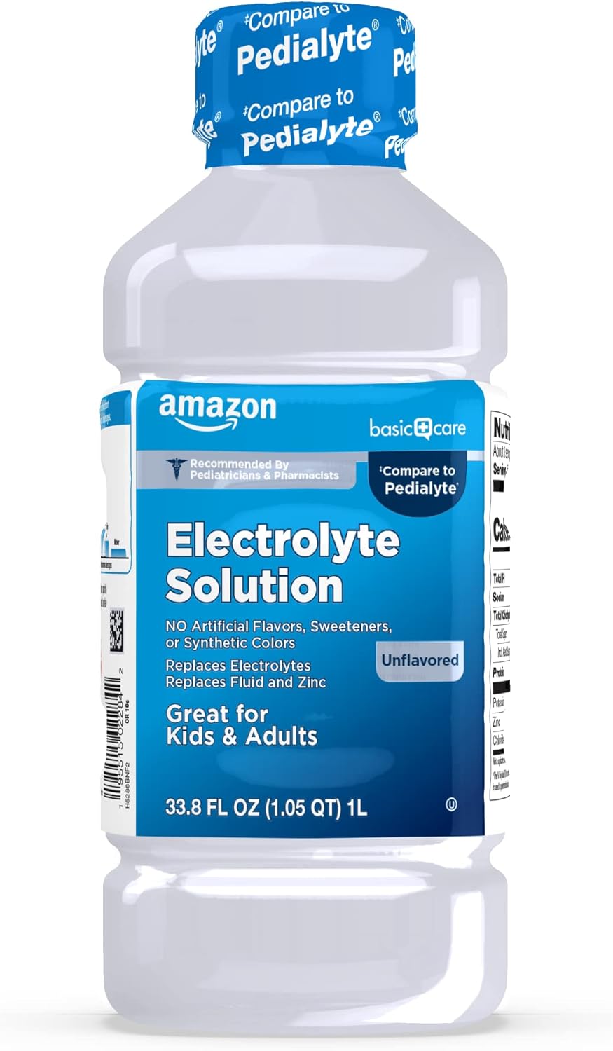 Amazon Basic Care Oral Electrolyte Solution, Unflavored, 33.8 fl oz (Pack of 1)-0