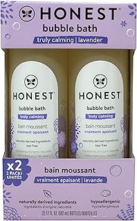 HONEST The Honest Company Bubble Bath, Truly Calming Lavender, 17 Fluid Ounce (2 Pack)