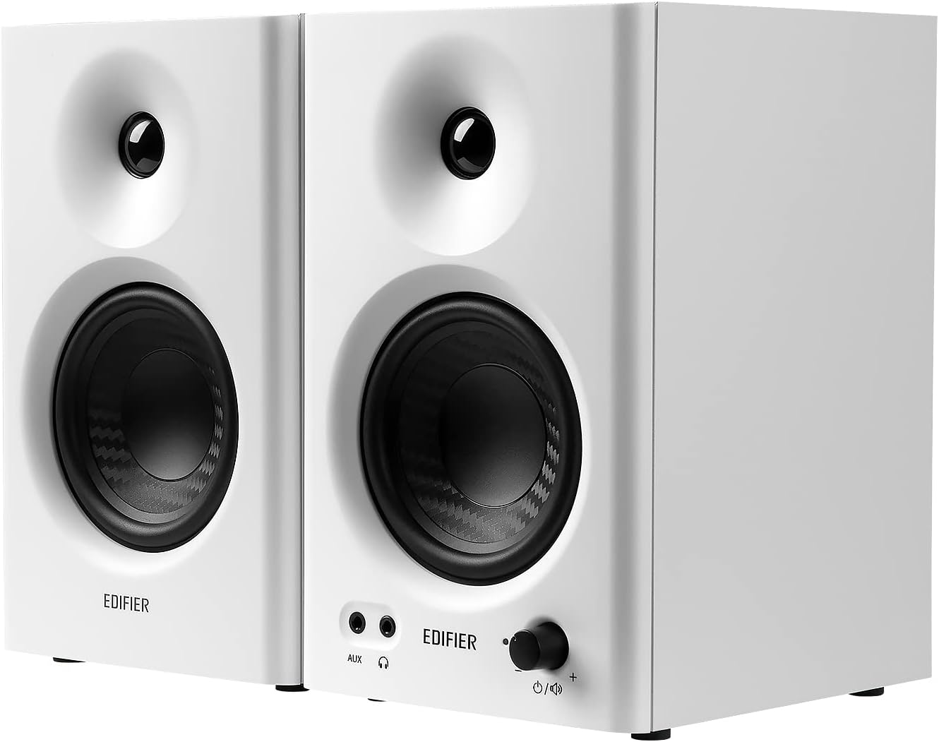 Edifier MR4 Powered Studio Monitor Speakers, 4" Active Near-Field Monitor Speaker - White (Pair)-0