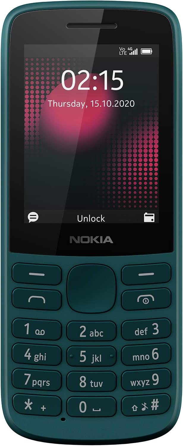 Nokia 215 | GSM | Unlocked Mobile Phone | 4G | International Version | Cyan-0