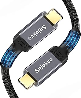 Sniokco USB4 Compatible with Thunderbolt 3 Cable (40Gbps/6.6ft), USB4 Cable for Thunderbolt 4 Cable, Support 5K@60Hz, 100W/20V/5A Charging, Compatible with External SSD, eGpu, USB-C Docking Station