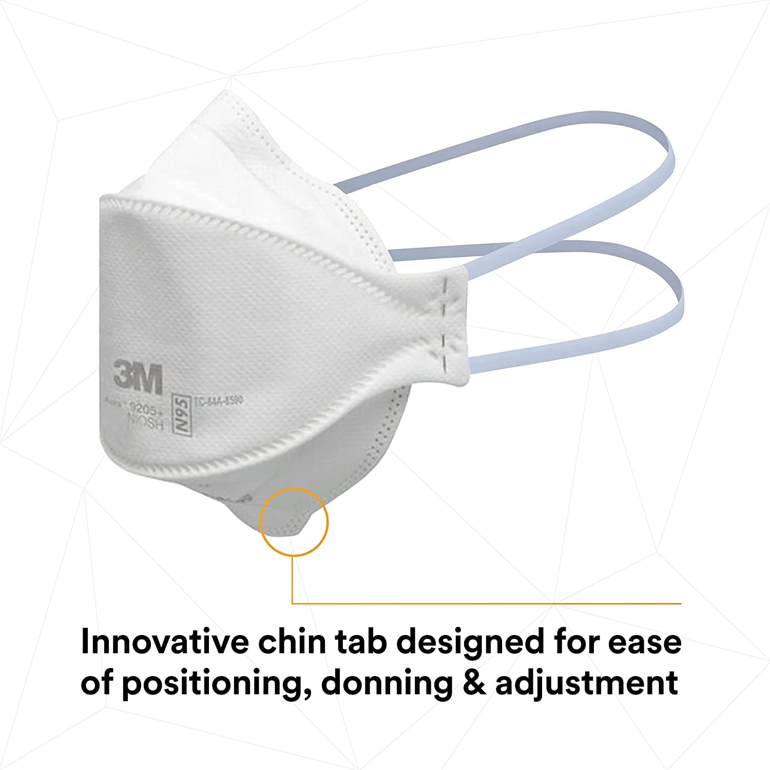 3M Aura Particulate Respirator 9205+, N95, Pack of 20 Disposable Respirators, Individually Wrapped, 3 Panel Flat Fold Design Allows for Facial Movements, Comfortable, NIOSH Approved, Smoke-2