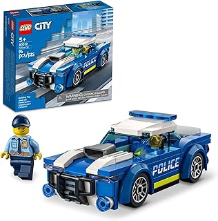 LEGO City Police Car Toy 60312 for Kids 5 Plus Years Old with Officer Minifigure, Small Gift Idea, Adventures Series, Car Chase Building Set