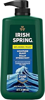 Irish Spring Mens Body Wash, Moisture Blast Body Wash for Men, Feel Fresh All Day, 30 Oz Pump Bottle