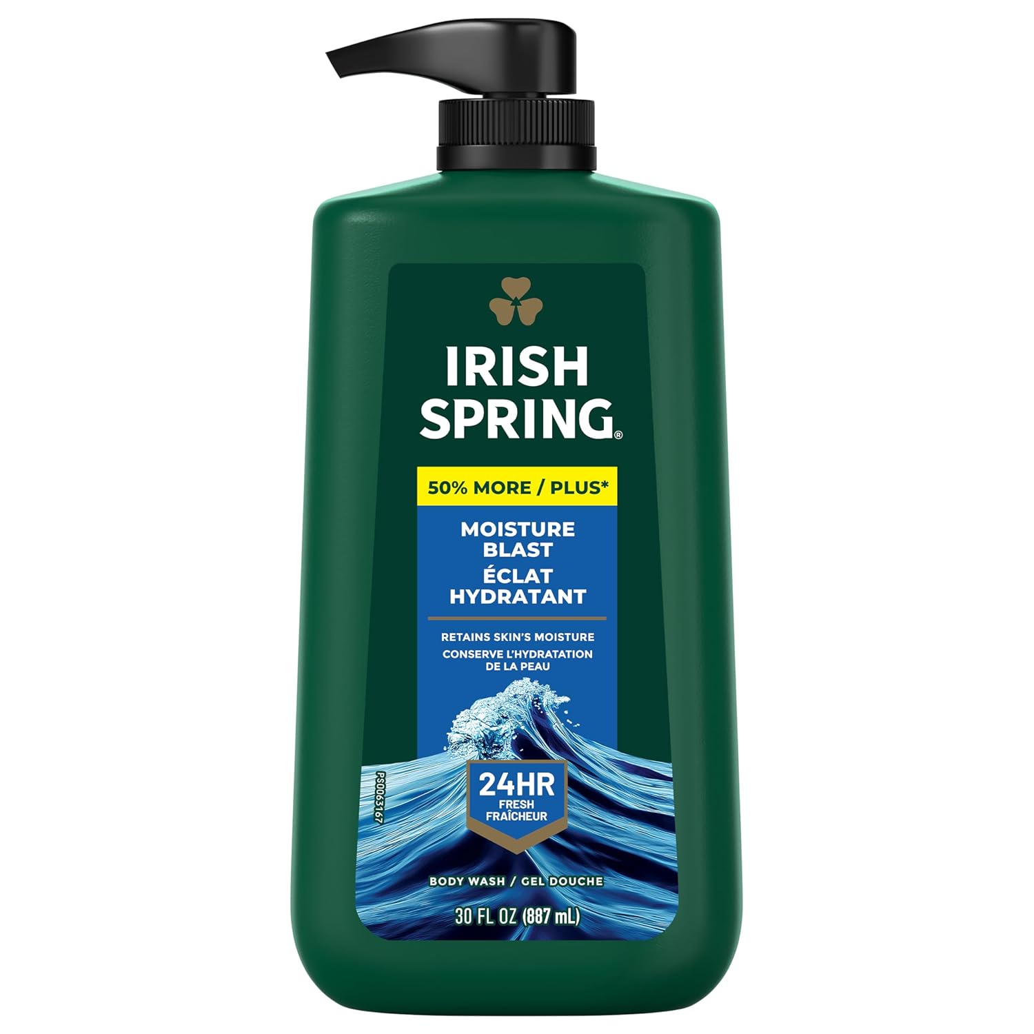 Irish Spring Mens Body Wash, Moisture Blast Body Wash for Men, Feel Fresh All Day, 30 Oz Pump Bottle-0