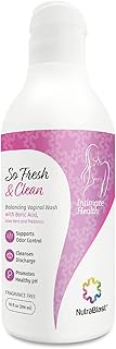 NutraBlast So Fresh & Clean | pH Balance Feminine Wash with Boric Acid | Supports Odor Control | Cleanses Discharge | Promotes Healthy Intimate Balance (10 fl oz)