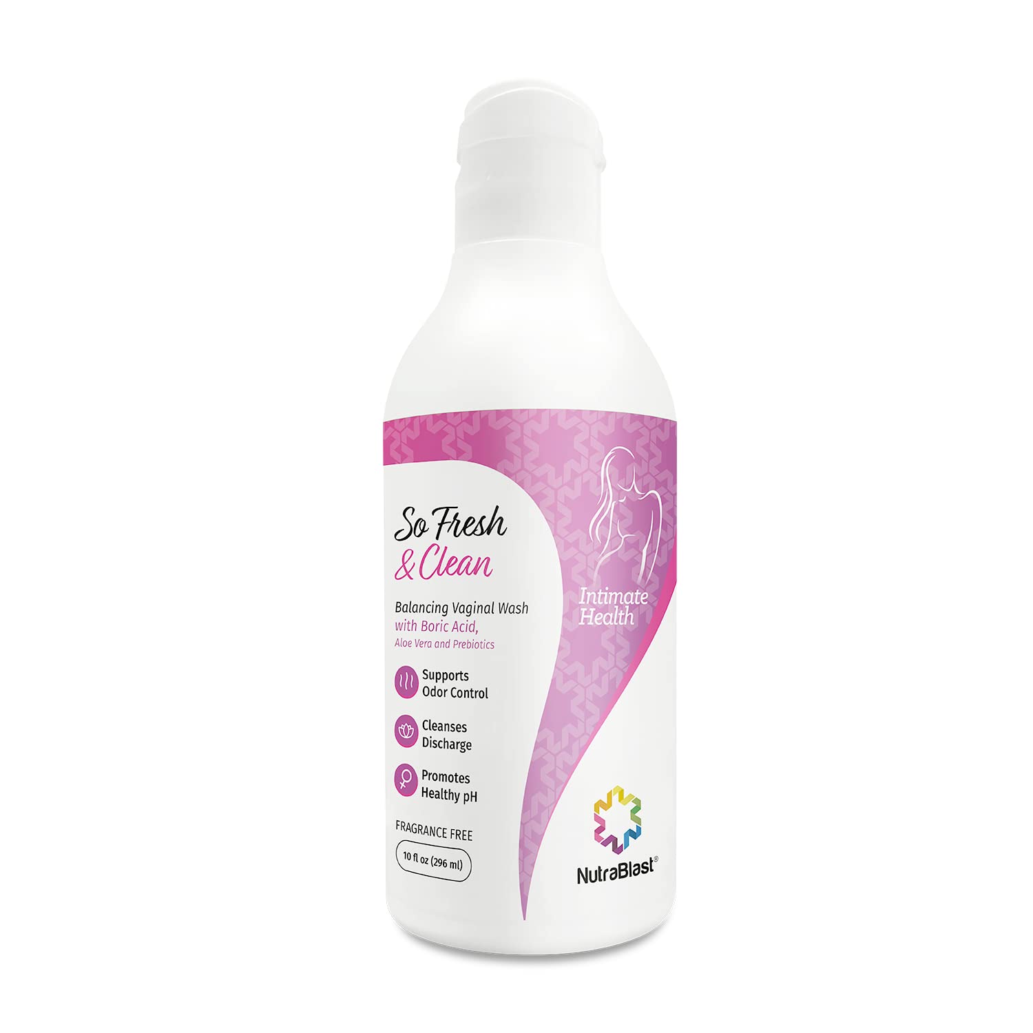 NutraBlast So Fresh & Clean | pH Balance Feminine Wash with Boric Acid | Supports Odor Control | Cleanses Discharge | Promotes Healthy Intimate Balance (10 fl oz)-0