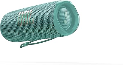 JBL Flip 6 - Portable Bluetooth Speaker, powerful sound and deep bass, IPX7 waterproof, 12 hours of playtime, JBL PartyBoost for multiple speaker pairing for home, outdoor and travel (Teal)