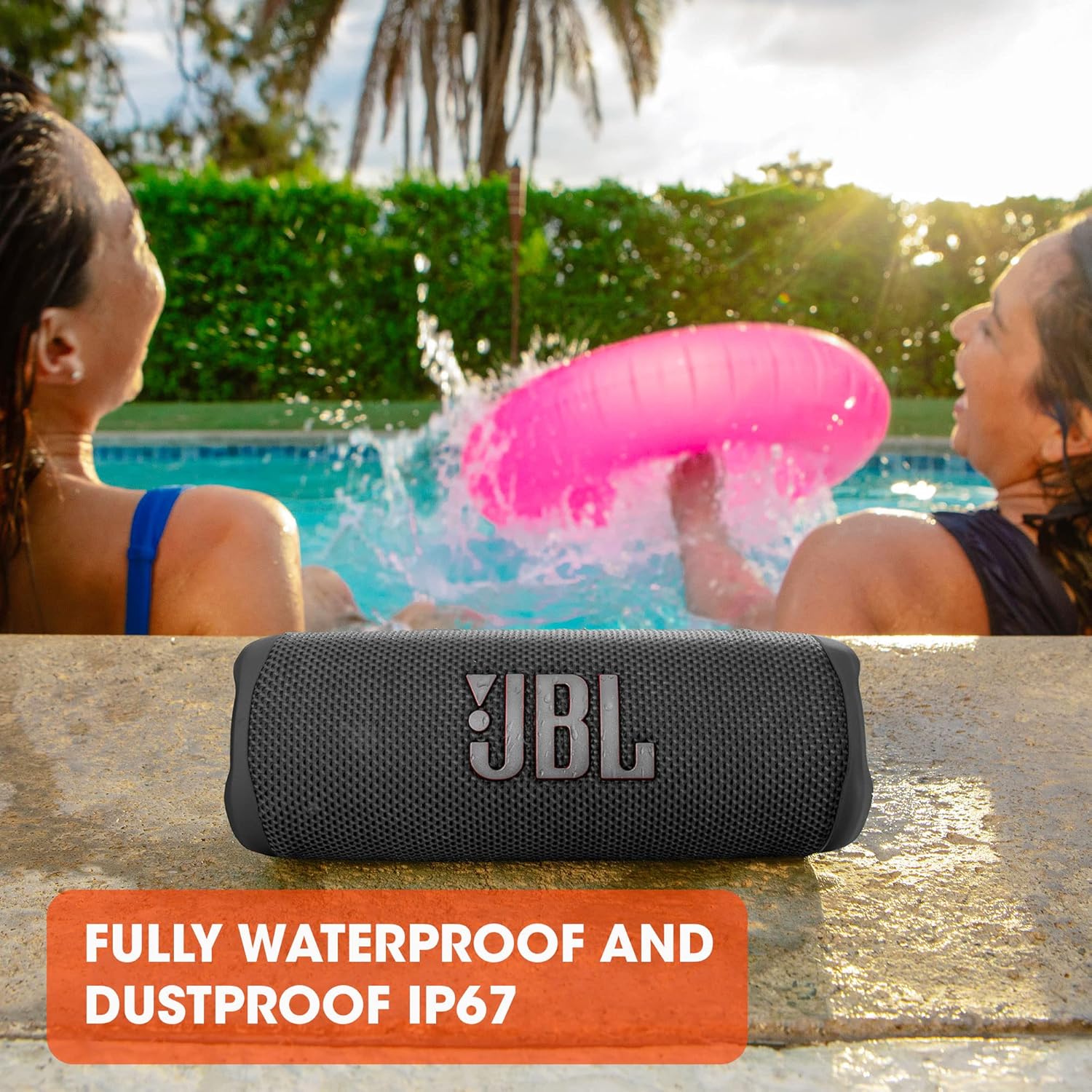 JBL Flip 6 - Portable Bluetooth Speaker, powerful sound and deep bass, IPX7 waterproof, 12 hours of playtime, JBL PartyBoost for multiple speaker pairing for home, outdoor and travel (Teal)-5