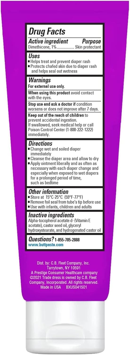 Boudreaux's Butt Paste, Butt Barrier Ointment, Rash Prevention, 4oz tube-8