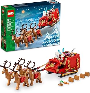 LEGO Santa’s Sleigh Christmas Toy Building Set for Kids Ages 9-13, Comes with a Santa Figurine & Reindeer, Gift for Boys and Girls, Holiday Home Decor, 40499